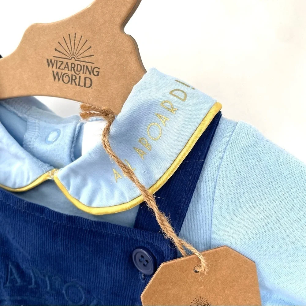 Wizarding World Of Harry Potter NWT Platform 9 3/4 Collared Corduroy Overalls